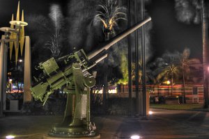Miami Beach Police Dept Gun Sculpture HDR - 2
